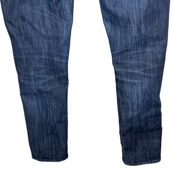 Paige Skyline Ankle Peg Skinny Jeans Ripped Knee Distressed Low Rise Dark Sz 28 - Picture 10 of 16